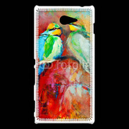 Coque Sony Xperia M2 Oiseaux en peinture