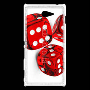 Coque Sony Xperia M2 Jeu de dés rouges