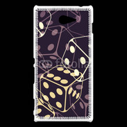Coque Sony Xperia M2 Illustration de dés noirs