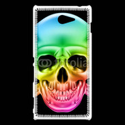 Coque Sony Xperia M2 Tête de mort couleur