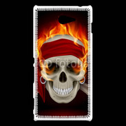 Coque Sony Xperia M2 Tête de mort en flamme
