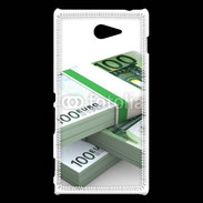 Coque Sony Xperia M2 Liasse de billets 100 €
