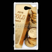 Coque Sony Xperia M2 Lingot et pièces d'or