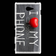 Coque Sony Xperia M2 J'aime mon téléphone