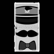 Coque Sony Xperia M2 Moustache et casquette tête de mort