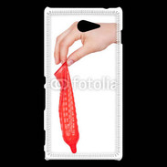 Coque Sony Xperia M2 préservatif rouge