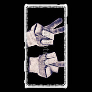 Coque Sony Xperia M2 double fuck gants
