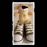 Coque Sony Xperia M2 peluche et converses