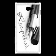 Coque Sony Xperia M2 Respect en écriture