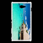 Coque Sony Xperia M2 Bungalow sur mer tropicale