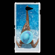 Coque Sony Xperia M2 Femme à la piscine