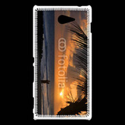 Coque Sony Xperia M2 Couple romantique sur la plage