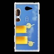 Coque Sony Xperia M2 Jus d'orange sur la plage