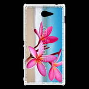 Coque Sony Xperia M2 Fleurs à la plage