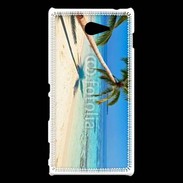 Coque Sony Xperia M2 Palmier sur la plage tropicale