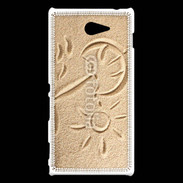 Coque Sony Xperia M2 Soleil et sable sur la plage