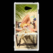 Coque Sony Xperia M2 Femme sexy à la plage 25