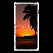 Coque Sony Xperia M2 Cocotier au soleil couchant