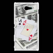 Coque Sony Xperia M2 Paire d'as au poker 2