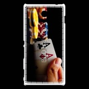 Coque Sony Xperia M2 Poker paire d'as