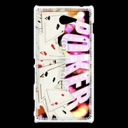 Coque Sony Xperia M2 Poker and fire 1