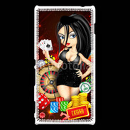 Coque Sony Xperia M2 Lady au casino