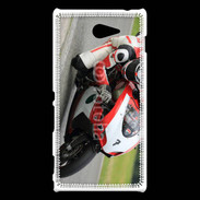 Coque Sony Xperia M2 Moto sur circuit