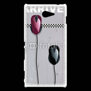 Coque Sony Xperia M2 course de souris