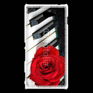 Coque Sony Xperia M2 Rose sur un piano