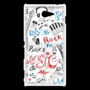 Coque Sony Xperia M2 Eléments de musique en dessin