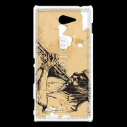 Coque Sony Xperia M2 Illustration trompettiste 