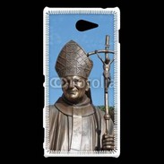 Coque Sony Xperia M2 Statue Pape Jean Paul II