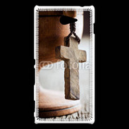 Coque Sony Xperia M2 Croix en bois 5