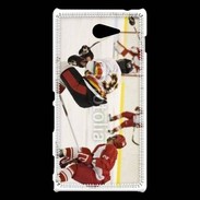Coque Sony Xperia M2 Joueur de Hockey sur glace