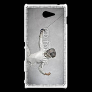 Coque Sony Xperia M2 Escrime noir et blanc