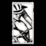 Coque Sony Xperia M2 Dessin de cycliste