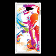 Coque Sony Xperia M2 Joueur de basket en dessin