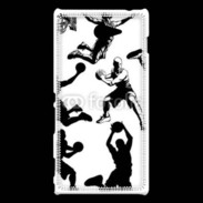 Coque Sony Xperia M2 Silhouette de basketeur
