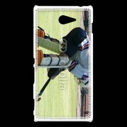 Coque Sony Xperia M2 Gardien de Hockey sur gazon