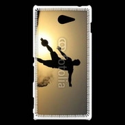 Coque Sony Xperia M2 beach soccer couché du soleil