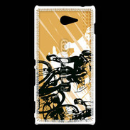 Coque Sony Xperia M2 Illustration de cycliste 5