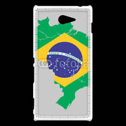 Coque Sony Xperia M2 Drapeau Brésil coupe du monde 2014