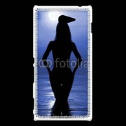 Coque Sony Xperia M2 Silhouette de nuit dans l'eau