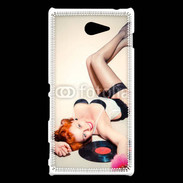 Coque Sony Xperia M2 Pin up musique