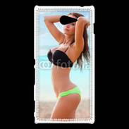 Coque Sony Xperia M2 Belle femme à la plage 10