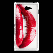Coque Sony Xperia M2 Bouche sexy gloss rouge