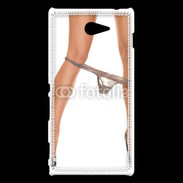 Coque Sony Xperia M2 jambes talons aiguilles lingerie sexy