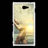 Coque Sony Xperia M2 Femme sexy à la plage 10