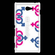 Coque Sony Xperia M2 Symboles homme femme
