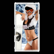 Coque Sony Xperia M2 Charme et snowboard